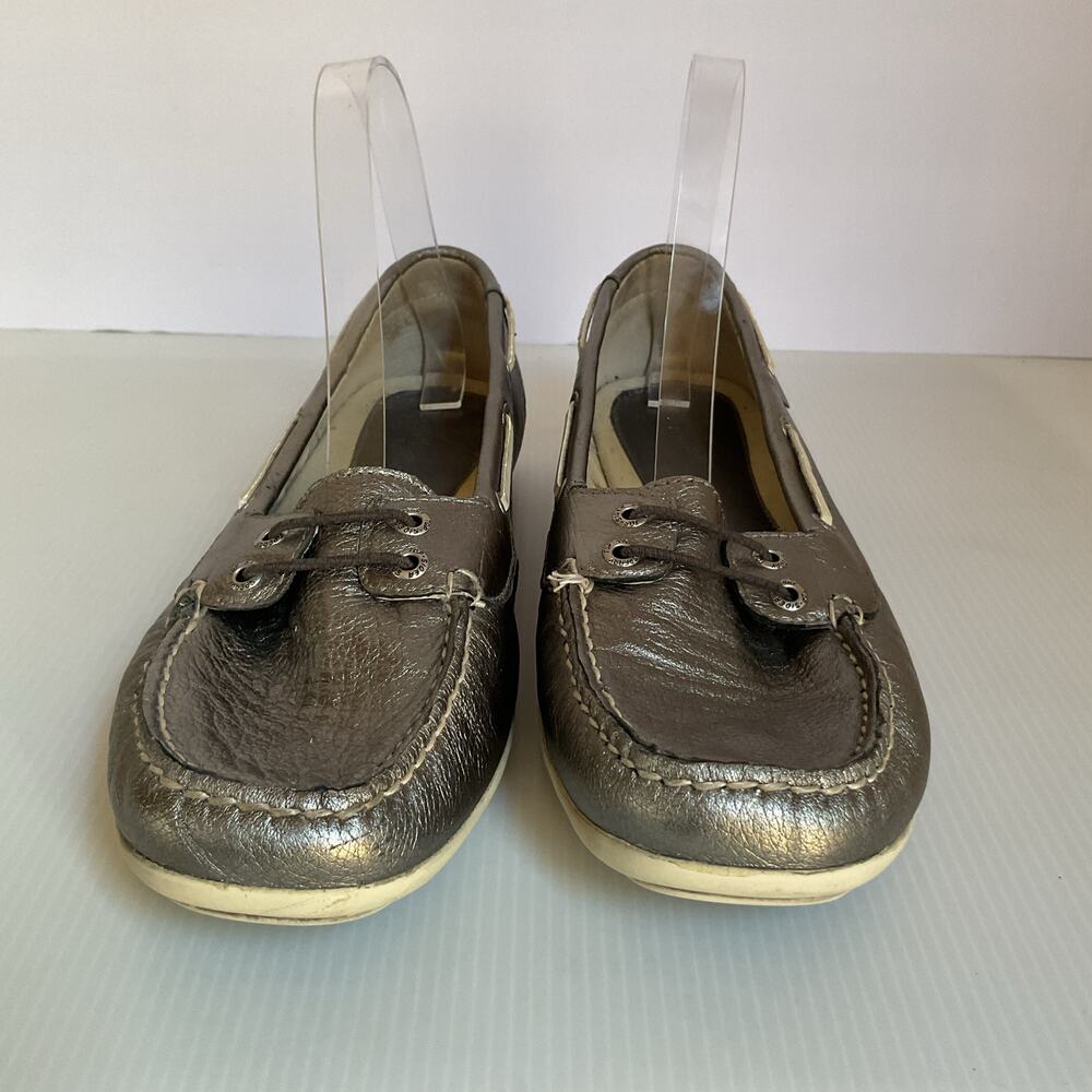 Sperry Top-Sider  Loafers Metallic Bronze Leather Women 9.5M Boat Shoes Comfort - Picture 8 of 13
